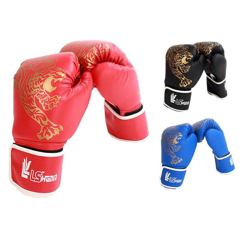 Gants de Boxe Tigre Flamme – Cuir PU Résistant Enfant Adulte