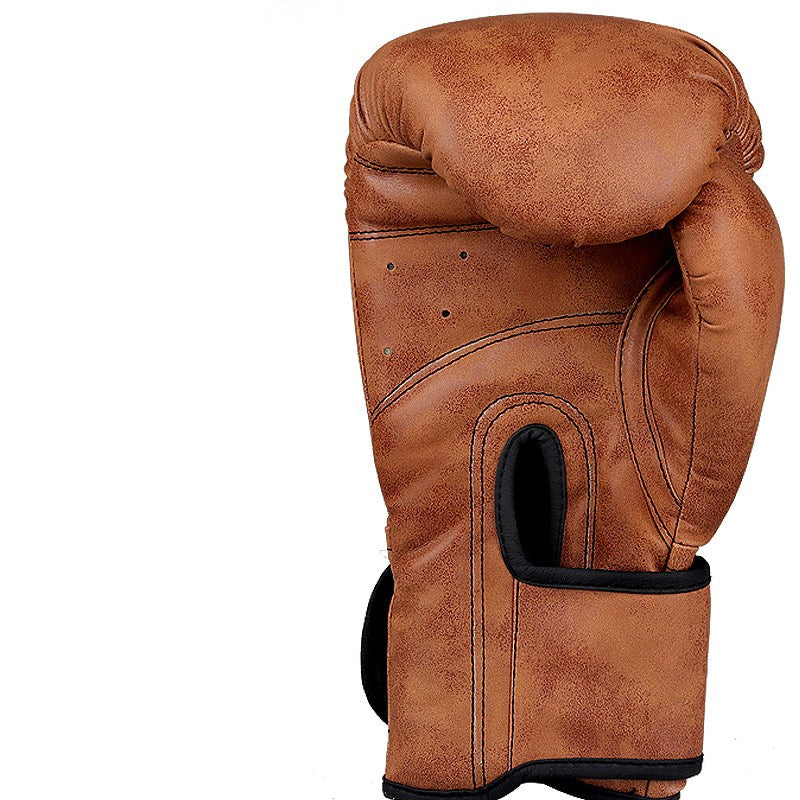 Gants de Boxe Vintage Cuir PU – Boxe Sanda Fitness 8-12oz