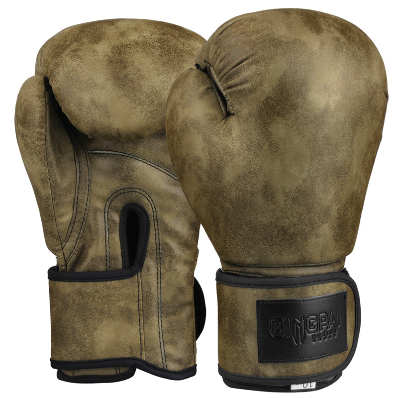 Gants de Boxe Vintage Cuir PU – Boxe Sanda Fitness 8-12oz
